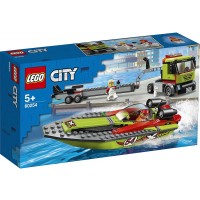 Конструктор Lego City Great Vehicles - Транспортьор на състезателни лодки (60254)
