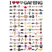 Макси плакат GB eye Humor: Gaming - I Love