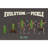 Макси плакат Pyramid - Rick and Morty (Evolution Of The Pickle)