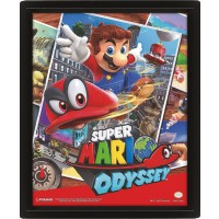 3D плакат с рамка Pyramid - Super Mario Odyssey: Snapshots