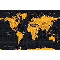 Макси плакат GB Eye World Map - Gold