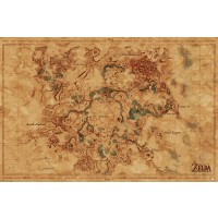 Макси плакат Pyramid - The Legend Of Zelda: Breath Of The Wild (Hyrule World Map)