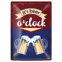 Метална табелка - it's beer o'clock