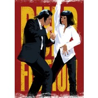 Метален постер Displate - Pulp Fiction Dancing
