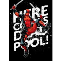 Метален постер Displate - Deadpool: Here he comes