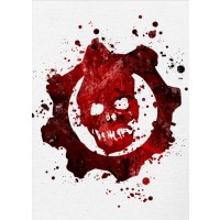 Метален постер Displate Games: Gears of War - Skull Logo