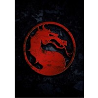 Метален постер Displate Games: Mortal Kombat - Logo (red)
