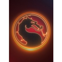 Метален постер Displate Games: Mortal Kombat - Dragon Logo
