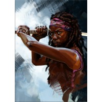 Метален постер Displate Television: The Walking Dead - Michonne