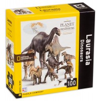 Мини пъзел New York Puzzle от 100 части - Динозаври, Лавразия