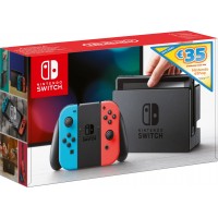 Nintendo Switch - Red & Blue + еShop ваучер за €35 - Summer Digital Bundle