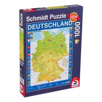 Пъзел Schmidt от 1000 части - Карта на Германия