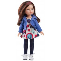 Комплект дрехи за кукла Paola Reina - Синьо дънково яке, 32 cm