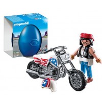 Фигурка в яйце Playmobil – Моторист с чопър