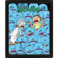 3D плакат с рамка Pyramid - Rick and Morty: Mr. Meeseeks