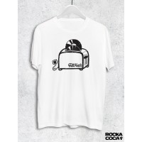 Тениска RockaCoca Toaster, бяла, размер M