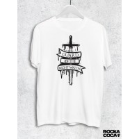 Тениска RockaCoca Guard, бяла, размер XL