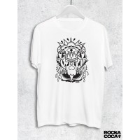 Тениска RockaCoca Skull King, бяла, размер XL