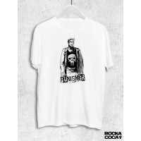 Тениска RockaCoca Punisher, бяла, размер L