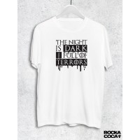 Тениска RockaCoca The Night, бяла, размер L