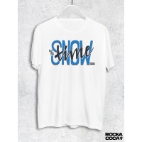 Тениска RockaCoca Snow Time, бяла, размер S