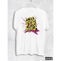 Тениска RockaCoca Bang, бяла, размер M