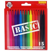 Цветни флумастери Sense Basic – 15 броя