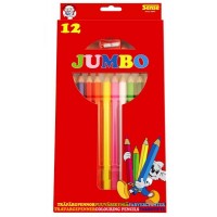 Цветни моливи с острилка Sense – Jumbo, 12 броя