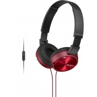 Слушалки с микрофон Sony MDR-ZX310AP - червени
