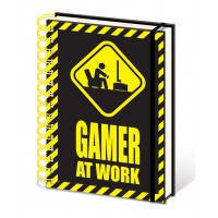 Тефтер Pyramid Humor: Adult - Gamer At Work, формат A5