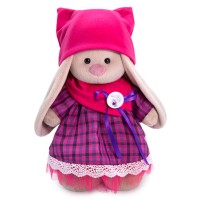 Плюшена играчка Budi Basa - Зайка Ми, с рокличка с яка и шапка, 25 cm