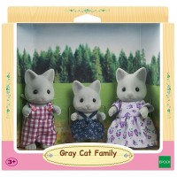 Комплект фигурки Sylvanian Families - Семейство котета, сиви