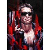 Метален постер Displate Movies: The Terminator - Arnold