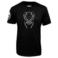 Тениска Avengers - Black Panther Head, черна