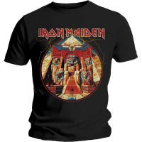Тениска Rock Off Iron Maiden - Powerslave Lightning Circle