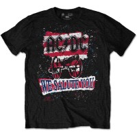 Тениска Rock Off AC/DC - We Salute You Stripe