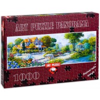 Панорамен пъзел Art Puzzle от 1000 части - Английска къщичка, Питър Моц