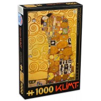 Пъзел D-Toys от 1000 части - Прегръдка, Густав Климт