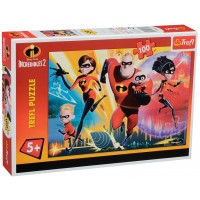Пъзел Trefl от 100 части - Супергеройско семейство, Incredibles 2