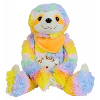 Плюшена играчка Morgenroth Plusch - Многоцветен ленивец, 43cm