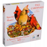 Пъзел SunsOut от 800 части - Есенни кардинали, Лори Шори