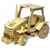Дървен 3D пъзел Robo Time от 120 части – Трактор с RC управление