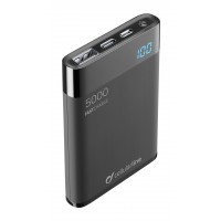 Портативна батерия Cellularline - Manta HD, 5000 mAh, черна