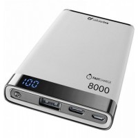 Портативна батерия Cellularline - Manta S, 8000 mAh, сребрист