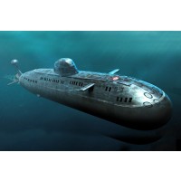 Военен сглобяем модел - Съветска подводница клас Виктор III Проект 671РТМК ССН (Victor III ClassProject 671RTMK SSN)