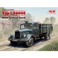 Военен сглобяем модел - Германски военен камион Мерцедес Тип Л3000С (Typ L3000S, WWII German Truck) (100% нови отливки)