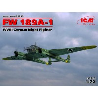 Военен сглобяем модел - Германски нощен изтребител Фокевулф Фв 189А-1 (German Night Fighter FW 189A-1, WWII)