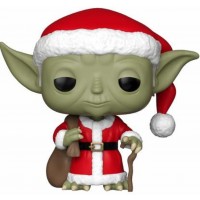 Фигура Funko Pop! Star Wars: Holiday Santa Yoda (Bobble-Head), #277