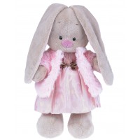 Плюшена играчка Budi Basa - Зайка Ми, с розова рокличка, 25 cm