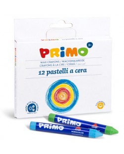 Восъчни пастели Primo - 12 цвята, Ø 10,5 x 84 мм